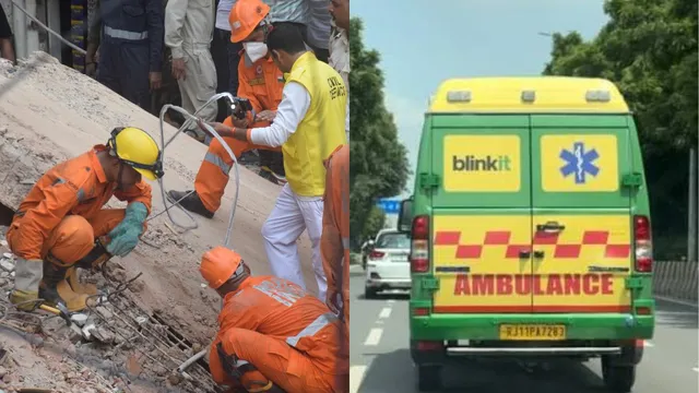 अंदर फंसे छात्रों ने मिलाया फोन, मदद के लिए सबसे पहले पहुंची ब्लिंकइट एंबुलेंस