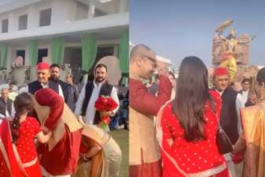 सैफई में दिखी यादव परिवार की एकजुटता | अपर्णा यादव ने छुए अखिलेश यादव के पैर